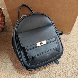 Black Backpack Purse 