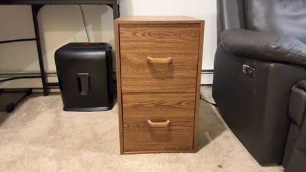 2-Drawer Wood File Cabinet