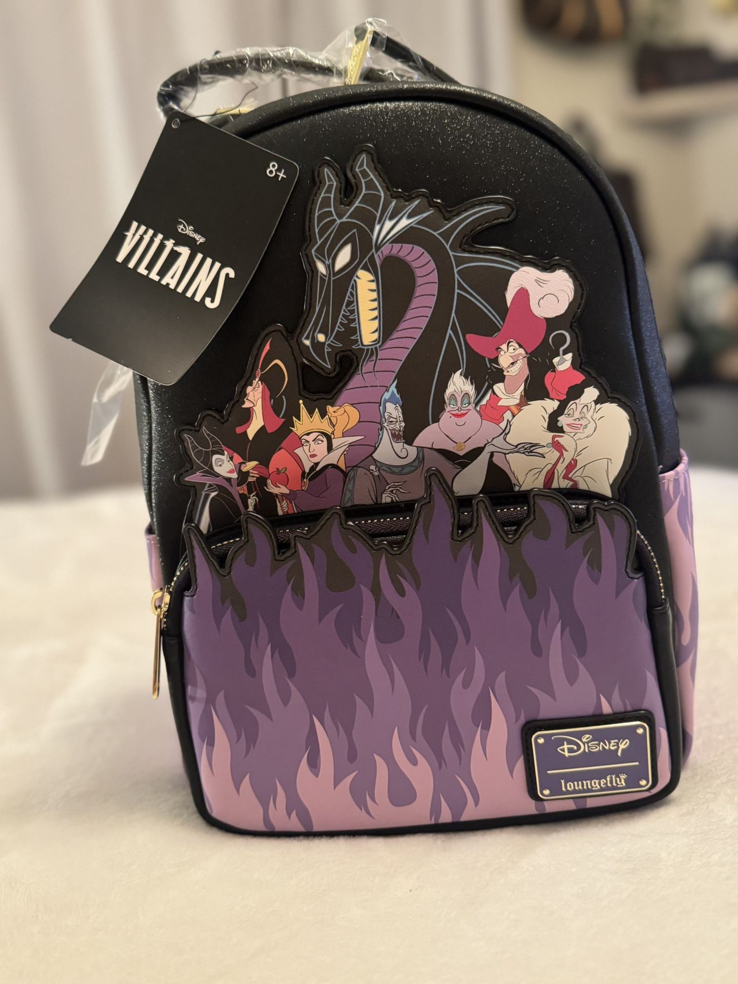 Loungefly‎ Disney Villains Flame Mini Backpack Loungefly x Disney Villains Purple Flame Mini Backpack  main image 2