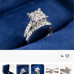 Lady’s 14k white gold diamond wedding ring