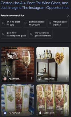 Giant 4ft Tall Real Wine Glass! This Is The One From Costco Not A Knockoff  Or Plastic for Sale in Gilbert, AZ - OfferUp