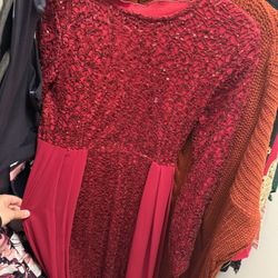 Sequin Dress With A Skirt On Top 