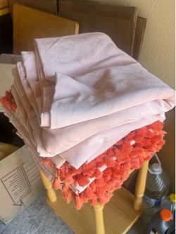 Baby pink curtains / fabrics - pick up before Thursday