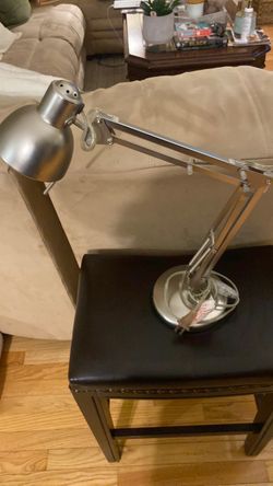 Silver Adjustable Architect Desk Lamp