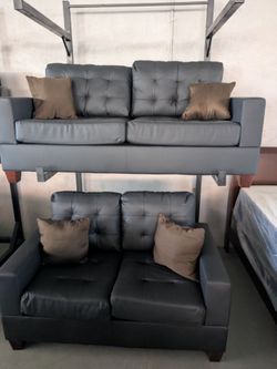 Black 2pcs. Sofa Set