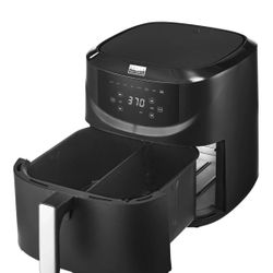 bella PRO - 8-qt. Digital Air Fryer with Divided Basket - Black