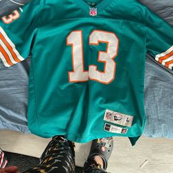 Miami Dolphins Blue White Marino Jersey Large