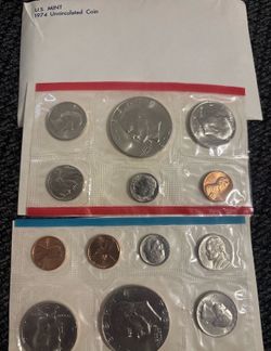 1974 us mint uncirculated sets P and D
