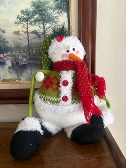 Plush Snowman Christmas Decoration