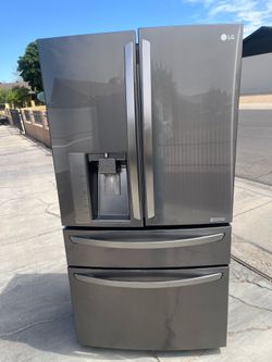 Refrigerator LG Stainless Steel black 4 door counter depth