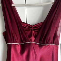 Beautiful Satin Red Dress 