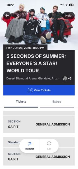 5 Seconds of Summer Everyone’s A Star World Tour Fri June 26