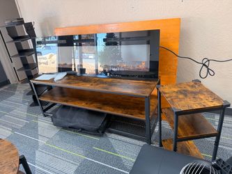 Electric Fireplace with TV Stand and Side Table