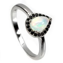 Natural Opal Ring 925 Sz 6.5