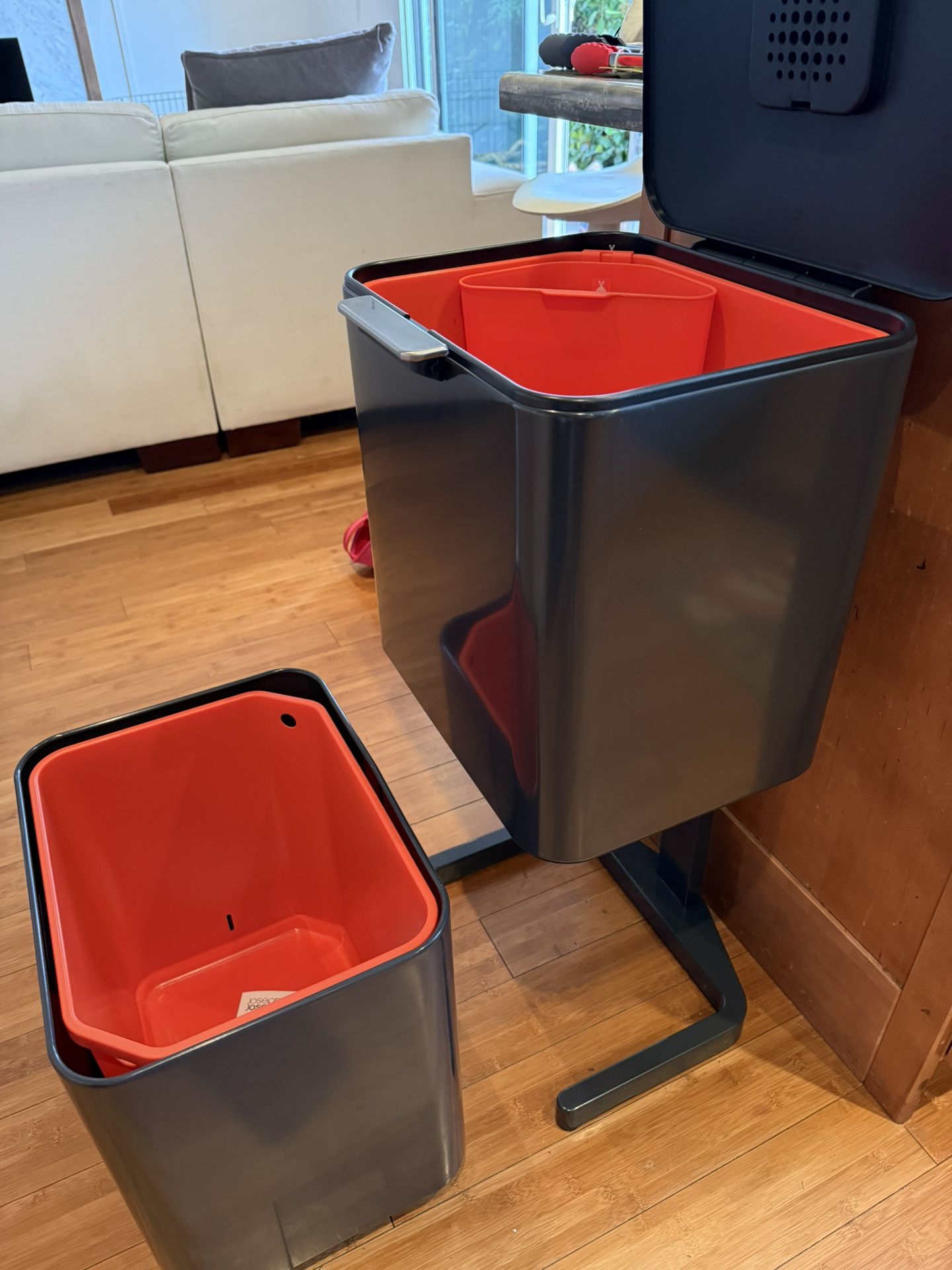 Dual Bin Trash Can