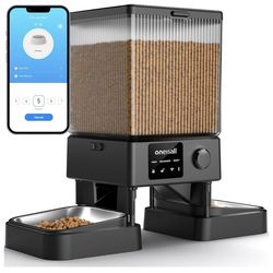 oneisall Automatic Cat Feeder with 5G WiFi, Automatic Cat Food Dispenser for 2 Cats