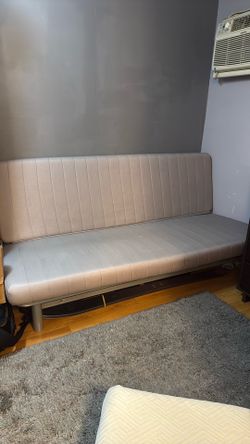 Futon queen bed plus foam mattress topper