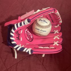Pink Rawlings 9 Inch RHT Glove $15
