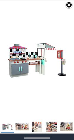 Kids Drive-Thru Diner Wooden Play Kitchen (New)