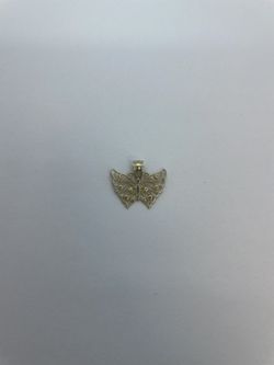 14k Gold Butterfly Pendant. New.