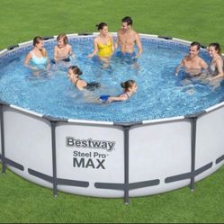 POOL Bestway® Steel Pro MAX™ Above Ground Pool offers an ultra durable option at a great price. The corrosion-resistant steel frame is equipped with o