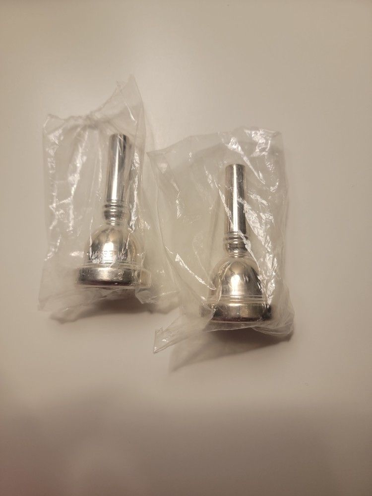 2 Blessing Trombone Mouthpieces 12C Small Shank In Silver
