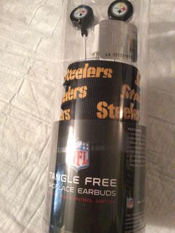 NIP...NFL Licensed STEELERS SHOELACE EARBUDS