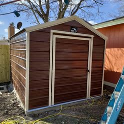 8x10x6  7 Ft  Interior Ceiling Peak Over.  Wooden Base Included. 