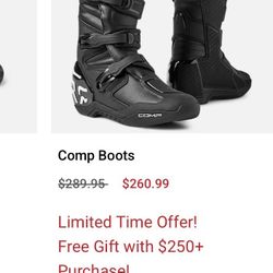 Fox Racing Boots,black,9.5