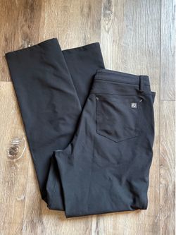FootJoy Pants Men’s 33x34 Athletic Fit Performance Chino Black Golf Pants