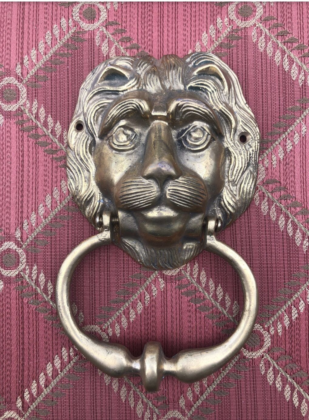 Vintage Brass Lion Door Knocker- No Hardware