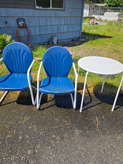 Metal patio set