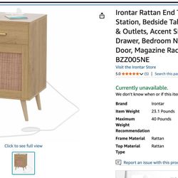 Nightstand With Outlet 