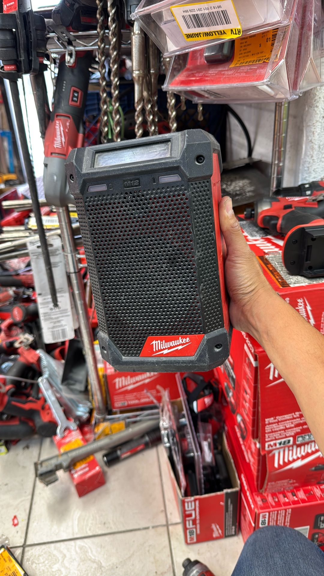 Milwaukee M12 Radio Bluetooth Speaker And Battery Charger $85