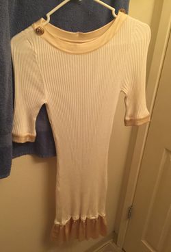 Creamy White, fitted Bebe dress