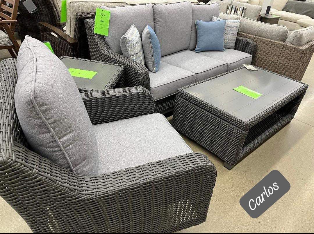 $39 Down Payment Ashley Outdoor Sofa, Loveseat,Chair and Coffee Table  