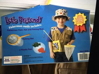 Pretend Play Fishing Jacket, Hat & Rod