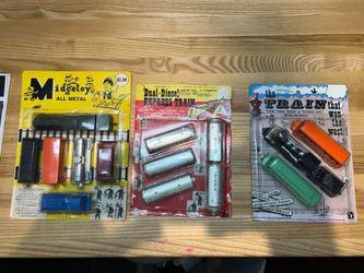 Midgetoy All Metal Train Sets Lot of 3