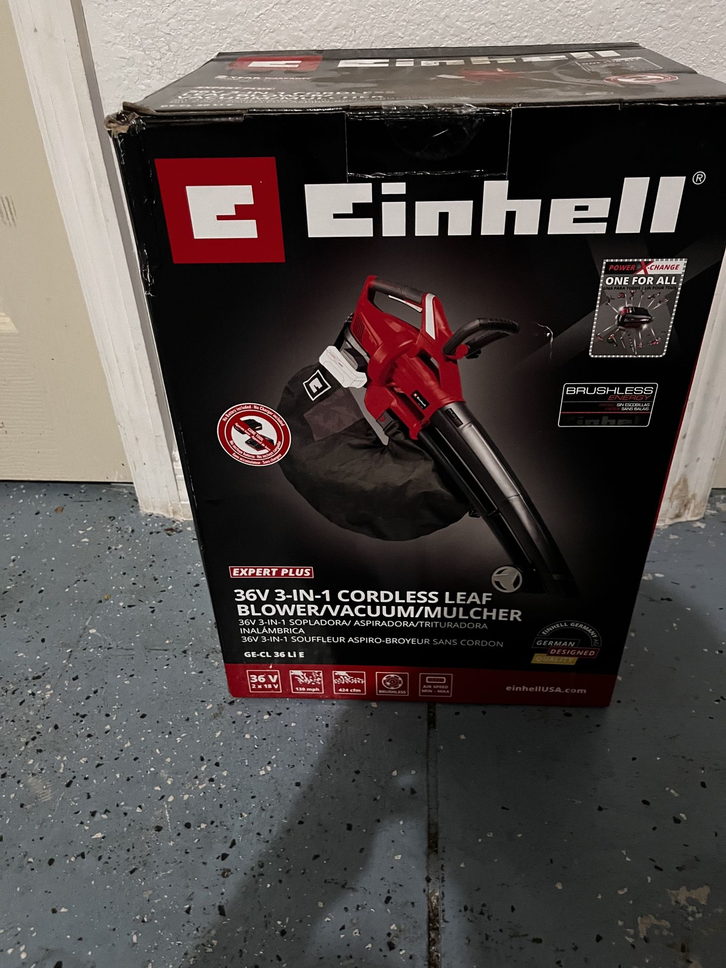 The cordless Einhell GE-CL 36 Li E - Leaf Blower Vac
