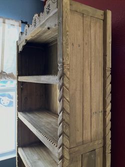 Handmade Rustic Folk Bookshelf