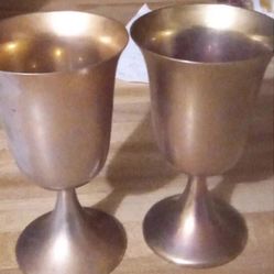 2 Nice Brass Cups