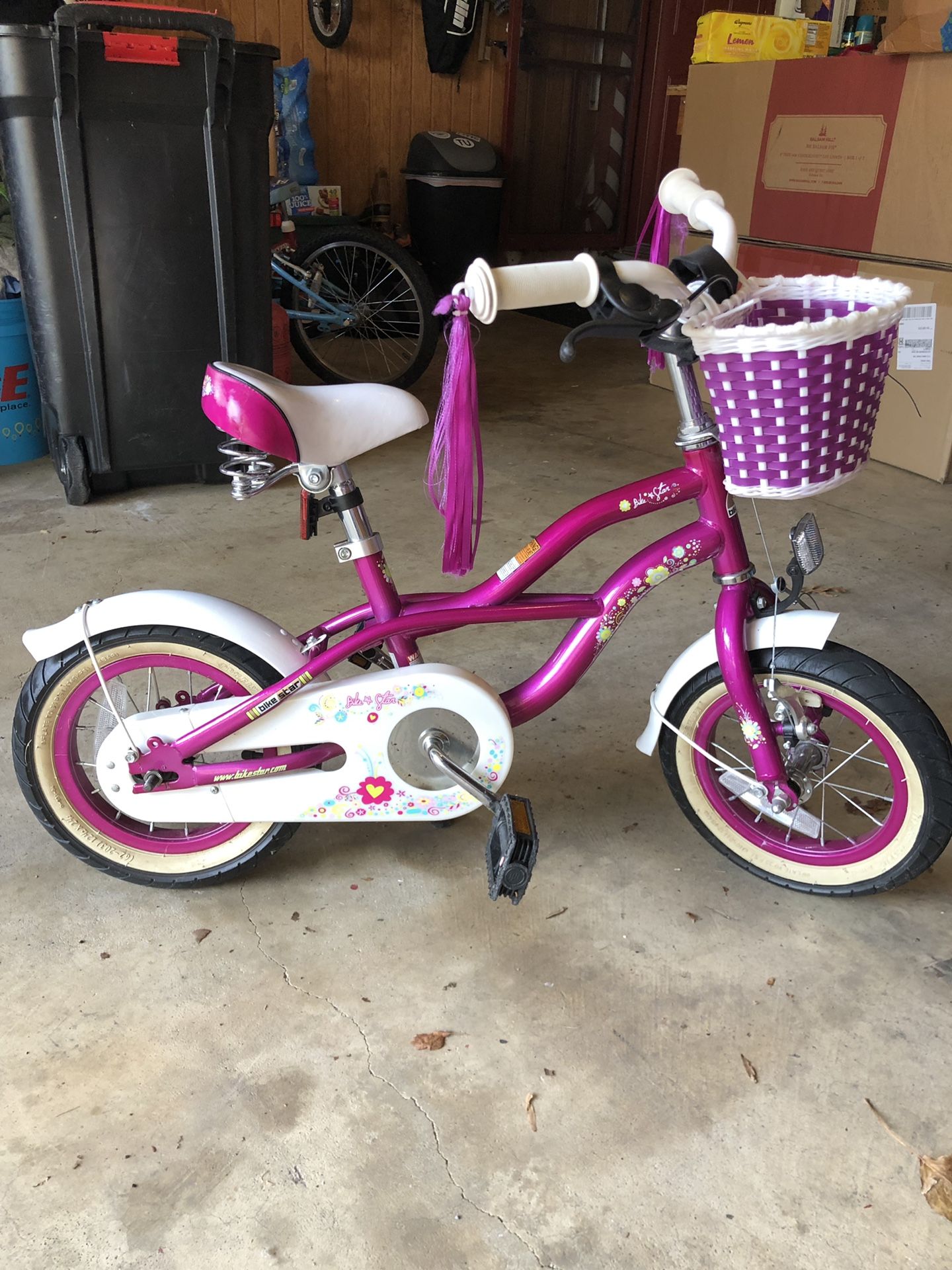 Girls 12in Purple Bike