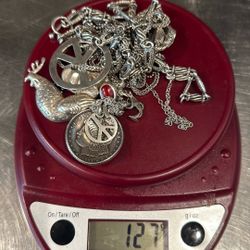 4 Silver Necklesses 925