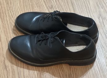 Naot Men’s 12 Black Leather Lace Up Oxford Shoes 44 Professional Office