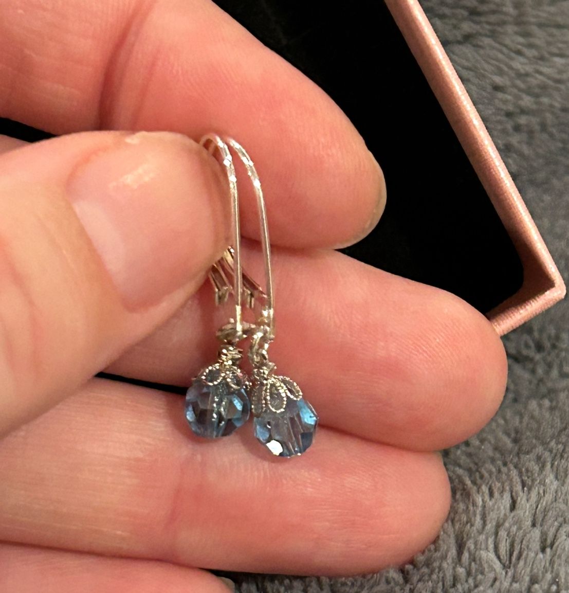 Sterling Silver And Swarovski Crystal Earrings