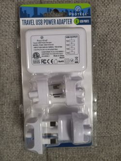 New Protégé Travel USB Power Adapter (4 Ports)