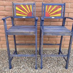 PatioJoy Wood Patio Stools