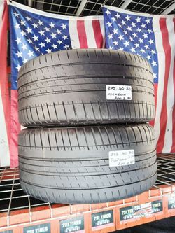 ✅ 275/30R20 MICHELIN PILOT SPORT A/S 3+ ZP RUN FLAT Ultra High Performance All-Season 275/35ZR20 2 NICE USED TIRES 