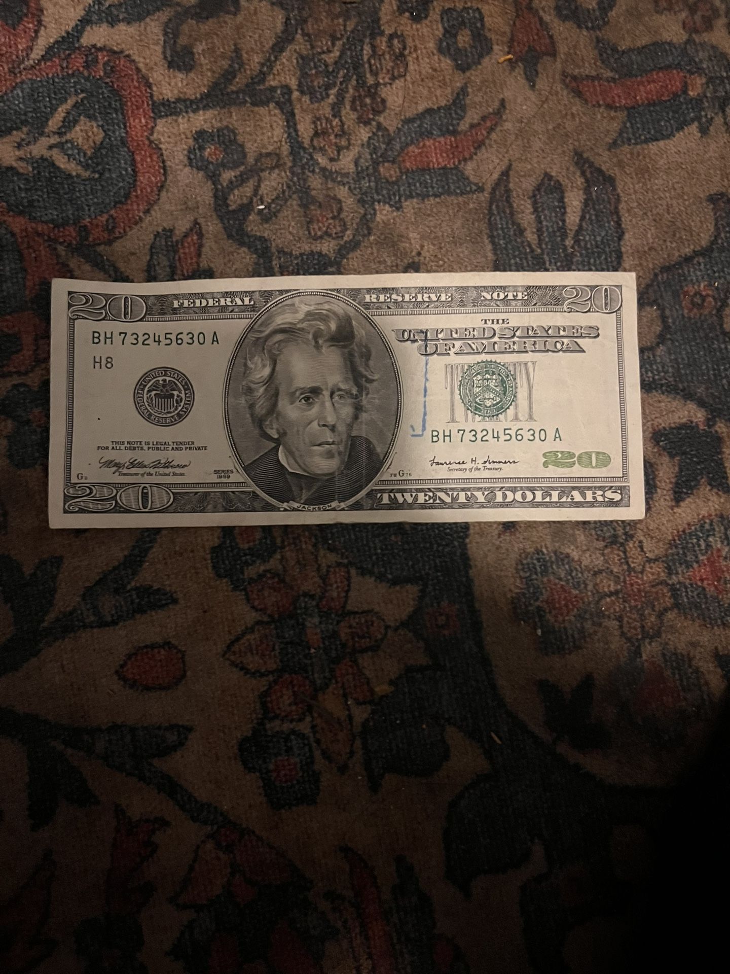1999 $20 Bill