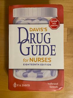 DAVIS'S DRUG GUIDE for NURSES EIGHTEENTH EDITION